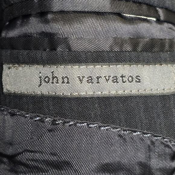 John Varvatos Sports Coat Wool Gray Striped Blazer Italy - Picture 8 of 9